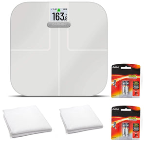Garmin Index S2 Smart Scale with Wireless Connectivity-White With Accessories Bundle Garmin