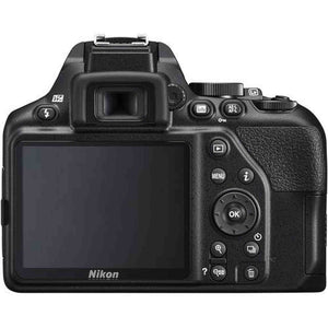 Nikon D3500 DSLR Camera with 18-55mm Lens 1590 Professional Bundle W/Bag, Extra Battery, LED Light, Mic, Filters, Tripod, Monitor and More Nikon