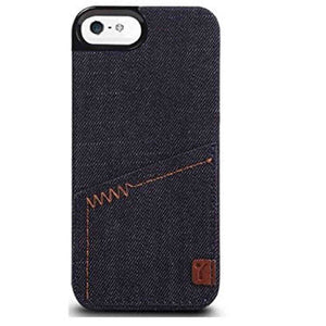 The Joy Factory Denim Premium Denim Hardshell Case with Pocket for iPhone5/5S, CSD110 Indigo The Joy Factory