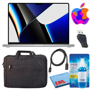 Apple MacBook Pro 16" Laptop 2021, M1 Pro, 512GB, Silver with Carrying Bag Apple