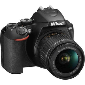 Nikon D3500 DSLR Camera with 18-55mm Lens 1590 Professional Bundle W/Bag, Extra Battery, LED Light, Mic, Filters, Tripod, Monitor and More Nikon