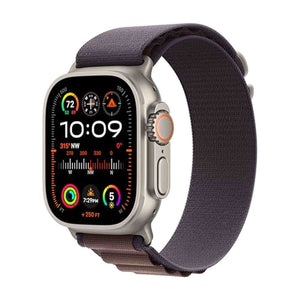 Apple Watch Ultra 2 GPS + Cellular 49mm Smartwatch with Rugged Titanium Case & Indigo Alpine Loop Medium. Carbon Neutral Apple