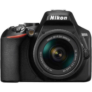 Nikon D3500 DSLR Camera with 18-55mm Lens 1590 Professional Bundle W/Bag, Extra Battery, LED Light, Mic, Filters, Tripod, Monitor and More Nikon