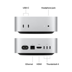 Apple 2024 Mac Mini Desktop Computer with M4 chip with 10‑core CPU and 10‑core GPU: Built for Apple Intelligence, 16GB Unified Memory, 256GB SSD Storage, Gigabit Ethernet. Works with iPhone/iPad Apple