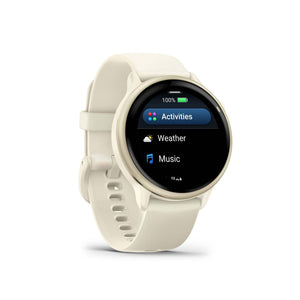 Garmin vívoactive® 6, Health and Fitness GPS Smartwatch, AMOLED Display, Up to 11 Days of Battery, Lunar Gold with Bone Band Garmin
