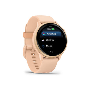 Garmin vívoactive® 6, Health and Fitness GPS Smartwatch, AMOLED Display, Up to 11 Days of Battery, Metallic Pink Dawn with Pink Dawn Band Garmin