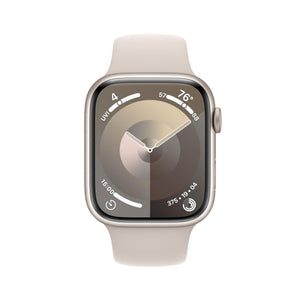 Apple Watch Series 9 GPS 45mm Smartwatch with Starlight Aluminum Case with Starlight Sport Band M/L. Apple
