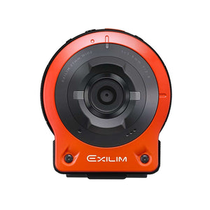 CASIO EX-FR10 EXILIM Digital Action Camera 14.1 MP - Orange - 64GB MicroSD - Case - Cleaning Kit - Tripod - Monopod 70" Starter Bundle Casio