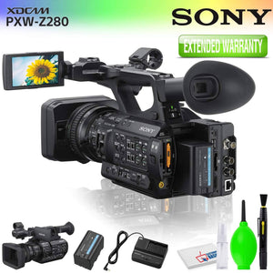 Sony PXW-Z280 4K 3-CMOS 1/2" Sensor XDCAM Camcorder Accessory Bundle with Cleaning Kit and Extended Warranty Sony