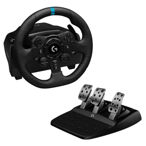 Logitech G923 Racing Wheel and Pedals for PS 5, PS4 and PC with TRUEFORCE up to 1000 Hz Force Feedback, Responsive Pedal, Dual Clutch Launch Control Logitech