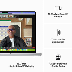 Apple 2023 MacBook Pro Laptop M3 Max chip with 14‑core CPU, 30‑core GPU: 16.2-inch Liquid Retina XDR Display, 36GB Unified Memory, 1TB SSD Storage. Works with iPhone/iPad; Silver Apple