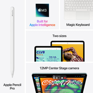 Apple iPad Air 13-inch with M3 chip Built for Apple Intelligence, Liquid Retina Display, 128GB, 12MP Front/Back Camera, Wi-Fi 6E, Touch ID, All-Day Battery Life - Purple Apple