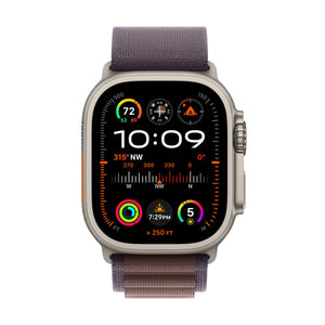 Apple Watch Ultra 2 GPS + Cellular 49mm Smartwatch with Rugged Titanium Case & Indigo Alpine Loop Medium. Carbon Neutral Apple
