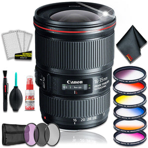 Canon EF 16-35 4.0 f/4 L IS USM Intl Model With Premium Lens Filters Canon