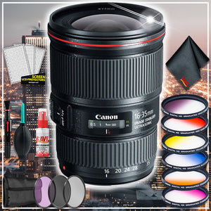 Canon EF 16-35 4.0 f/4 L IS USM Intl Model With Premium Lens Filters Canon
