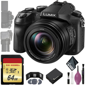 Panasonic Lumix DMC-FZ2500 Digital Camera - 64GB - Memory Card Wallet - Reader - Battery Panasonic