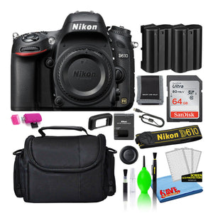 Nikon D610 Digital Camera Body Only 1540 + 64GB SD Card + Camera Bag Intl Nikon