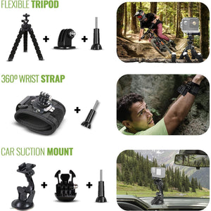 GoPro HERO13 Action Camera + 64GB Card, 50 Piece Accessory Kit and 2 Batteries GoPro