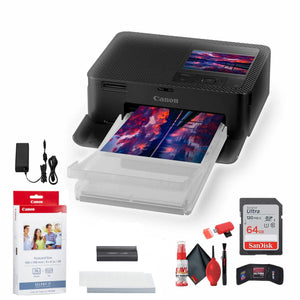 Canon SELPHY CP1500 Photo Printer Black + Canon KP-36IP Color Ink and Paper Set + More Bundle Canon