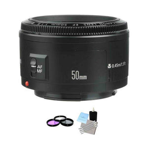 Canon EF 50mm f/1.8 II Autofocus Lens + UV Kit & Cleaning Kit Canon