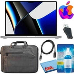 Apple MacBook Pro 16" Laptop 2021, M1 Pro, 512GB, Silver with Carrying Bag Apple