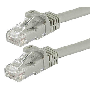Monoprice Flexboot Cat5e Ethernet Patch Cable - Network Internet Cord - RJ45, Stranded, 350Mhz, UTP, Pure Bare Copper Wire, 24AWG, 0.5ft, Gray Monoprice