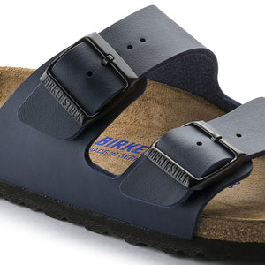 BIRKENSTOCK Unisex Arizona Leather Sandal, Blue Birko-Flor, 37 N EU Birkenstock