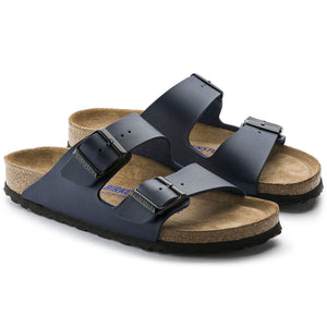 BIRKENSTOCK Unisex Arizona Leather Sandal, Blue Birko-Flor, 37 N EU Birkenstock