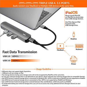 HyperDrive 6-in-1 USB-C Hub with 4K HDMI Output, Silver Hyper