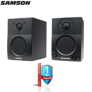 Samson MediaOne BT3 Two-Way Active 3" Bluetooth Monitors Pair with Additional Warranty Samson
