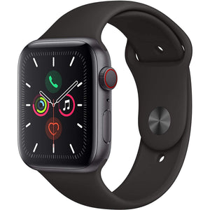 Apple Watch Series 5 GPS + Cellular, 40mm - Space Gray Aluminum Case with Black Sport Band Apple