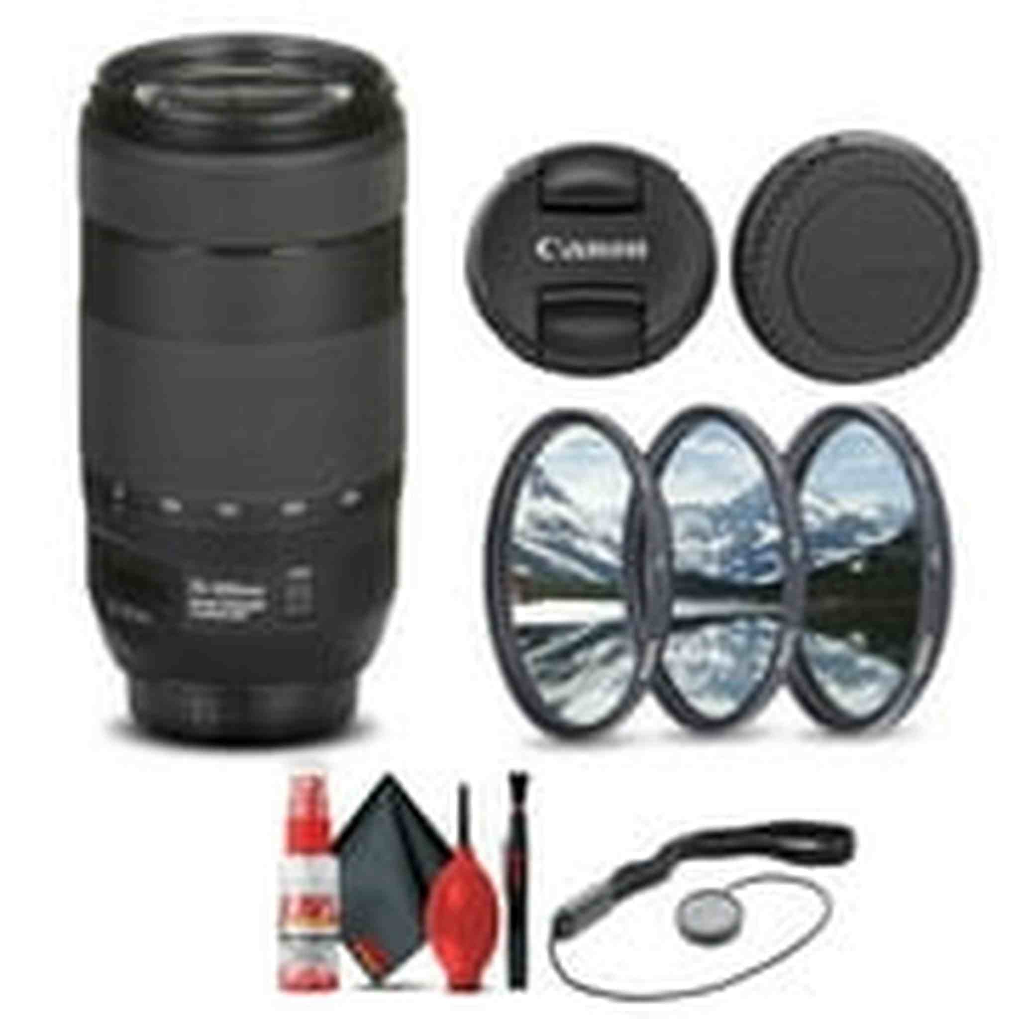 Canon EF 70-300mm f/4-5.6 IS II USM Lens 0571C002 + Filter + Cap Keep Base Bundle Canon
