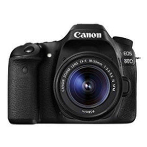 Canon EOS 80D Digital SLR Kit with EF-S 18-55mm f/3.5-5.6 Image Stabilization STM Lens Black International Model No Warranty Canon