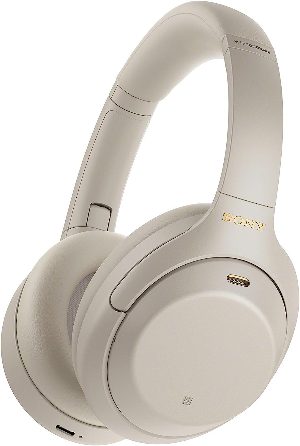 Sony WH-1000XM4 Wireless Industry Leading Noise Canceling Overhead Headphones with Mic for Phone-Call and Alexa Voice Control, Silver Sony