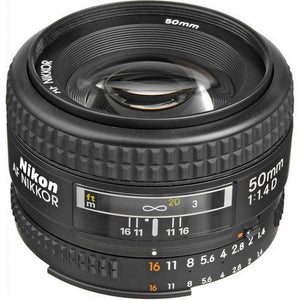 Nikon AF NIKKOR 50mm f/1.4D Lens INTL Model Includes Case and Filter Kits Bundle Nikon