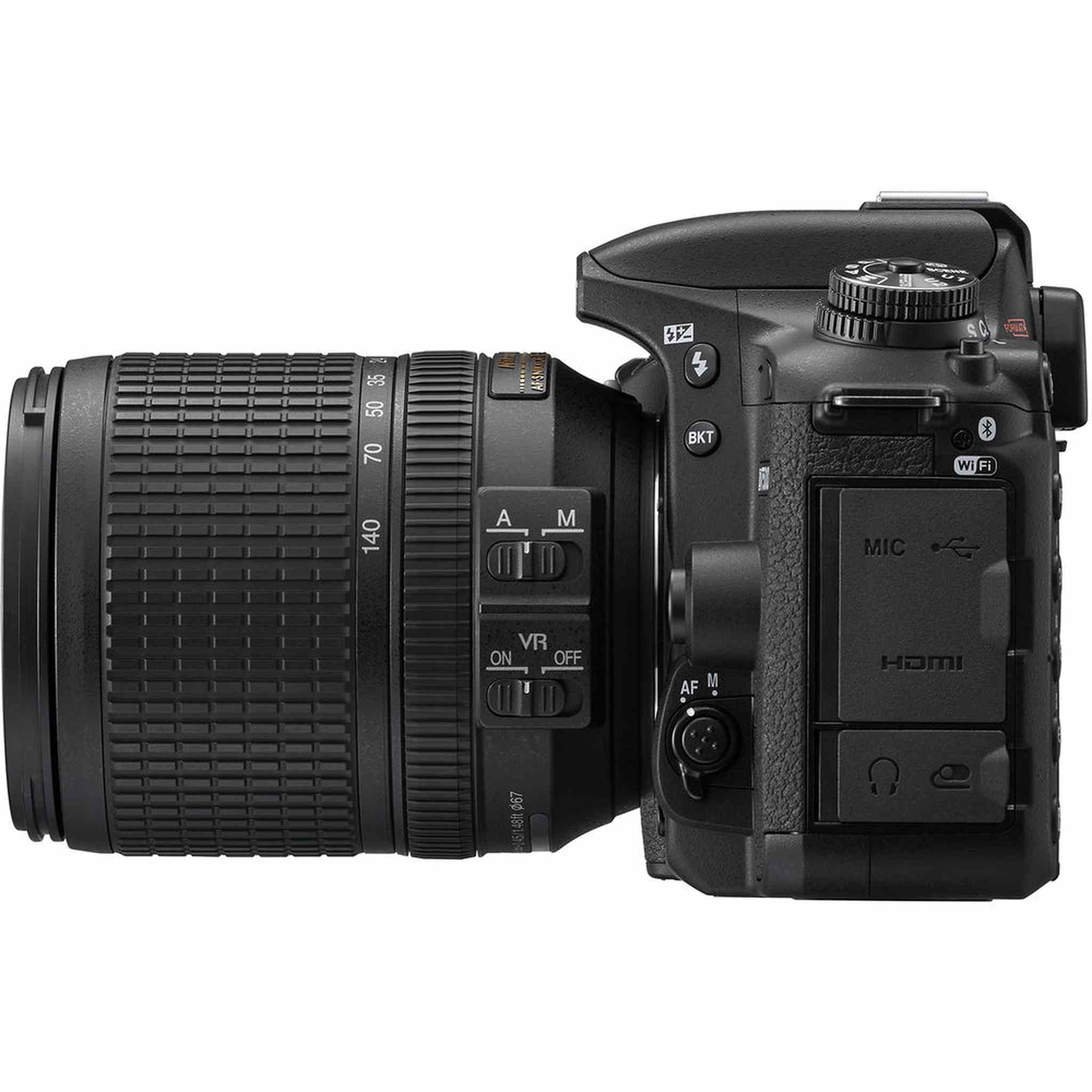 Nikon D7500 Digital Camera with 18-140mm VR Lens 1582 + 64GB Card + Bag Intl Nikon
