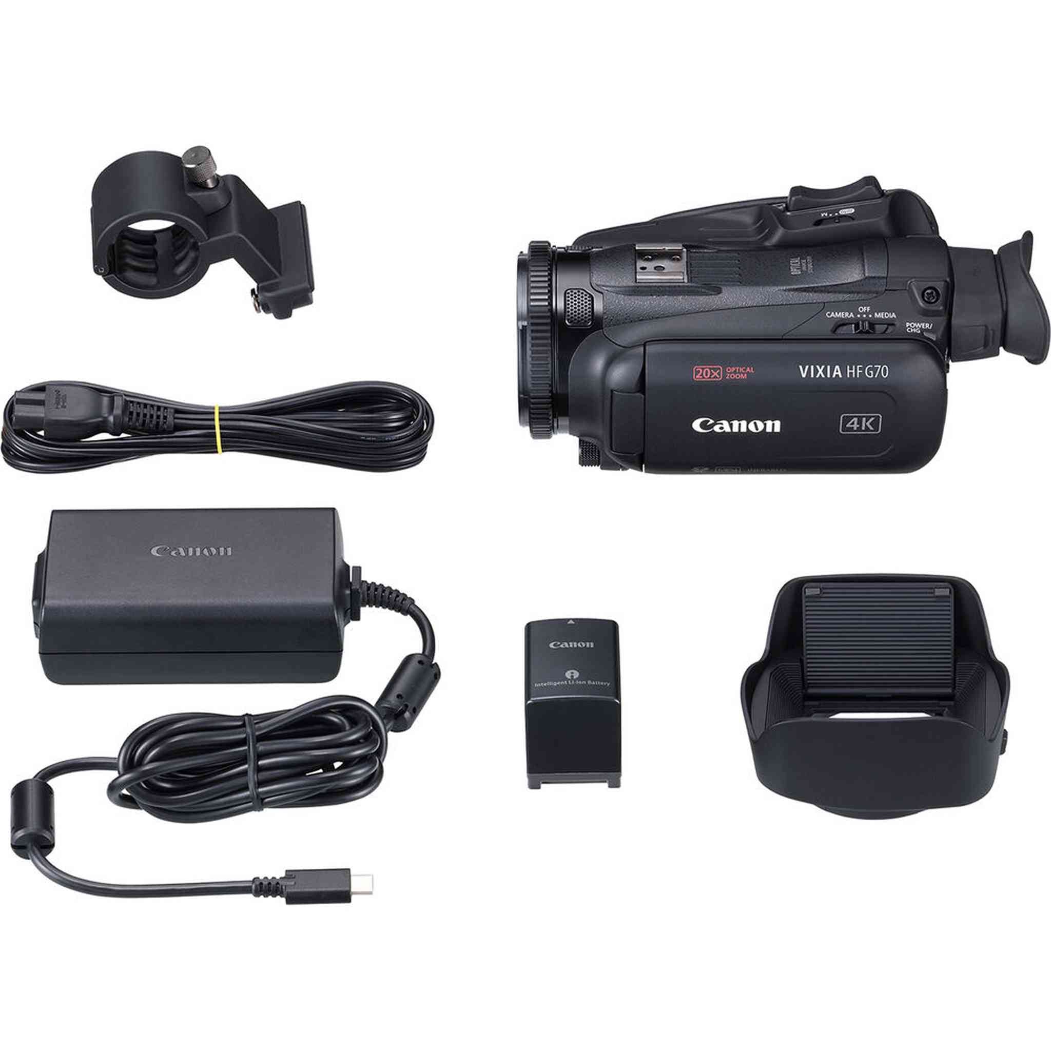 Canon Vixia HF G70 UHD 4K Camcorder + 4K Monitor + Rode Wireless GO II MiC + More Canon