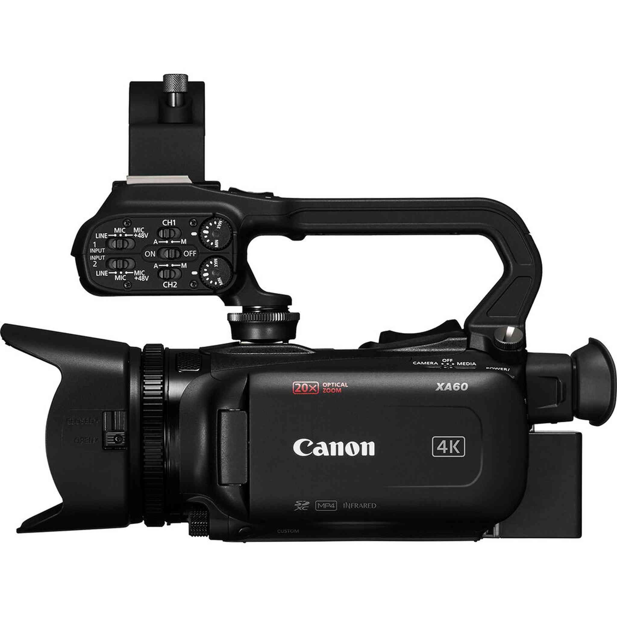 Canon XA60 Professional UHD 4K Camcorder + 4K Monitor + Pro Mic + 2 x 64GB + More Canon