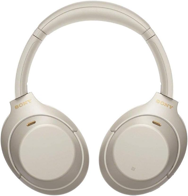 Sony WH-1000XM4 Wireless Industry Leading Noise Canceling Overhead Headphones with Mic for Phone-Call and Alexa Voice Control, Silver Sony