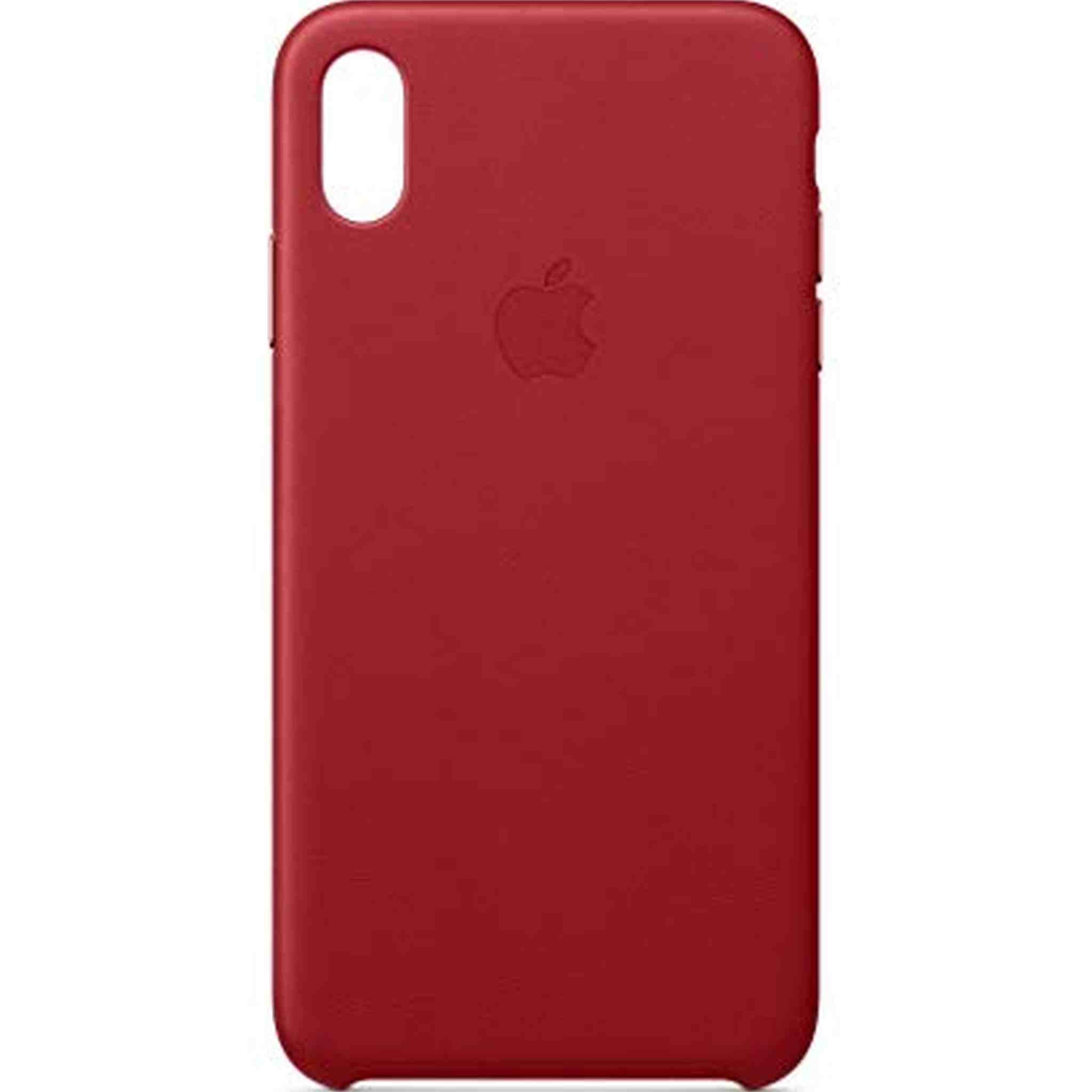 Apple Leather Case for iPhone Xs Max - Red Apple