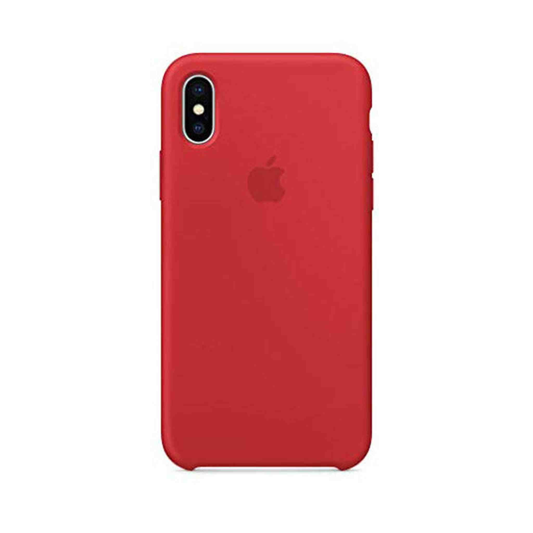 Apple Silicone Case for iPhone X - Red Raspberry - Used Apple