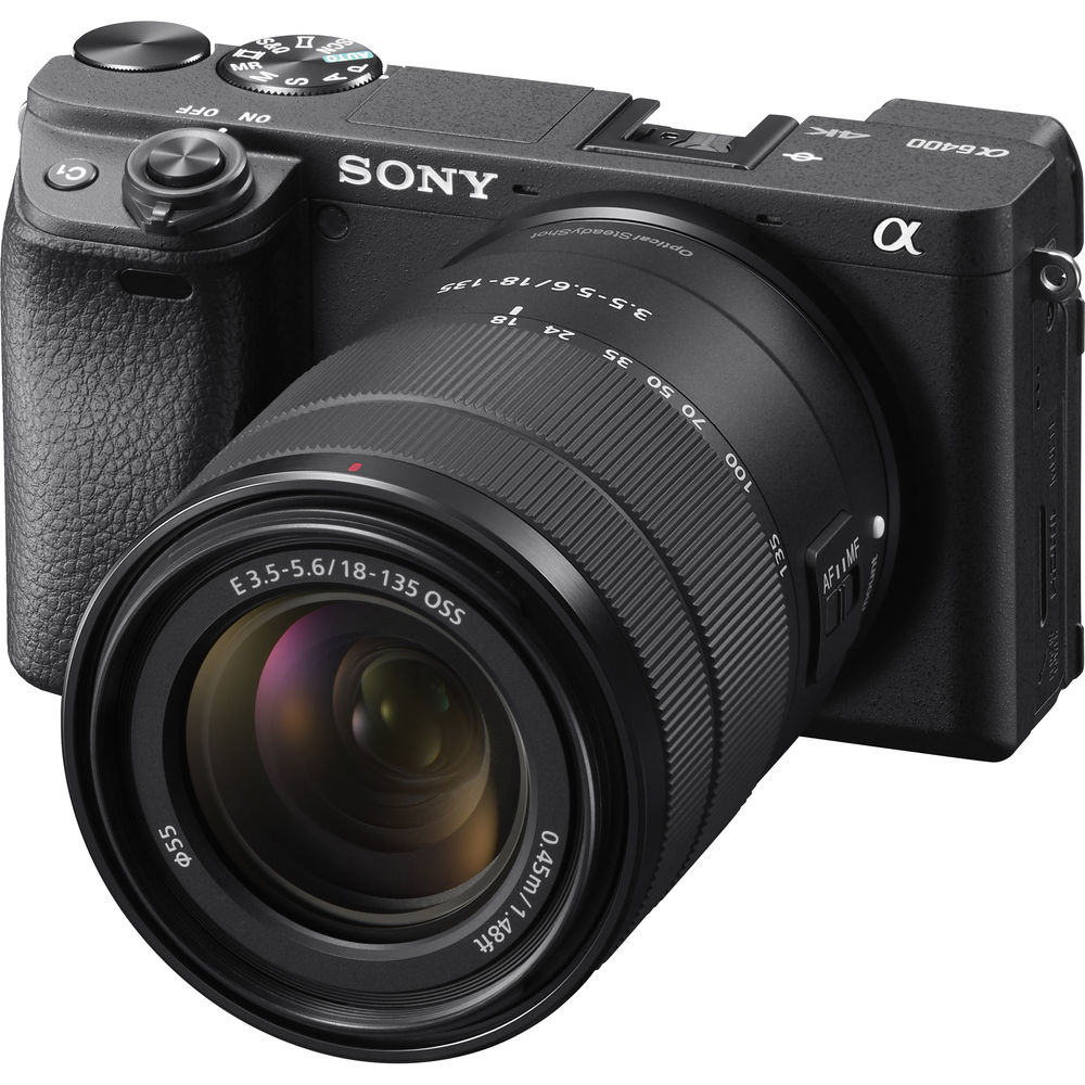 Sony a6400 Mirrorless Camera with 18-135mm Lens with Real-Time Eye Auto Focus - Bundle Sony