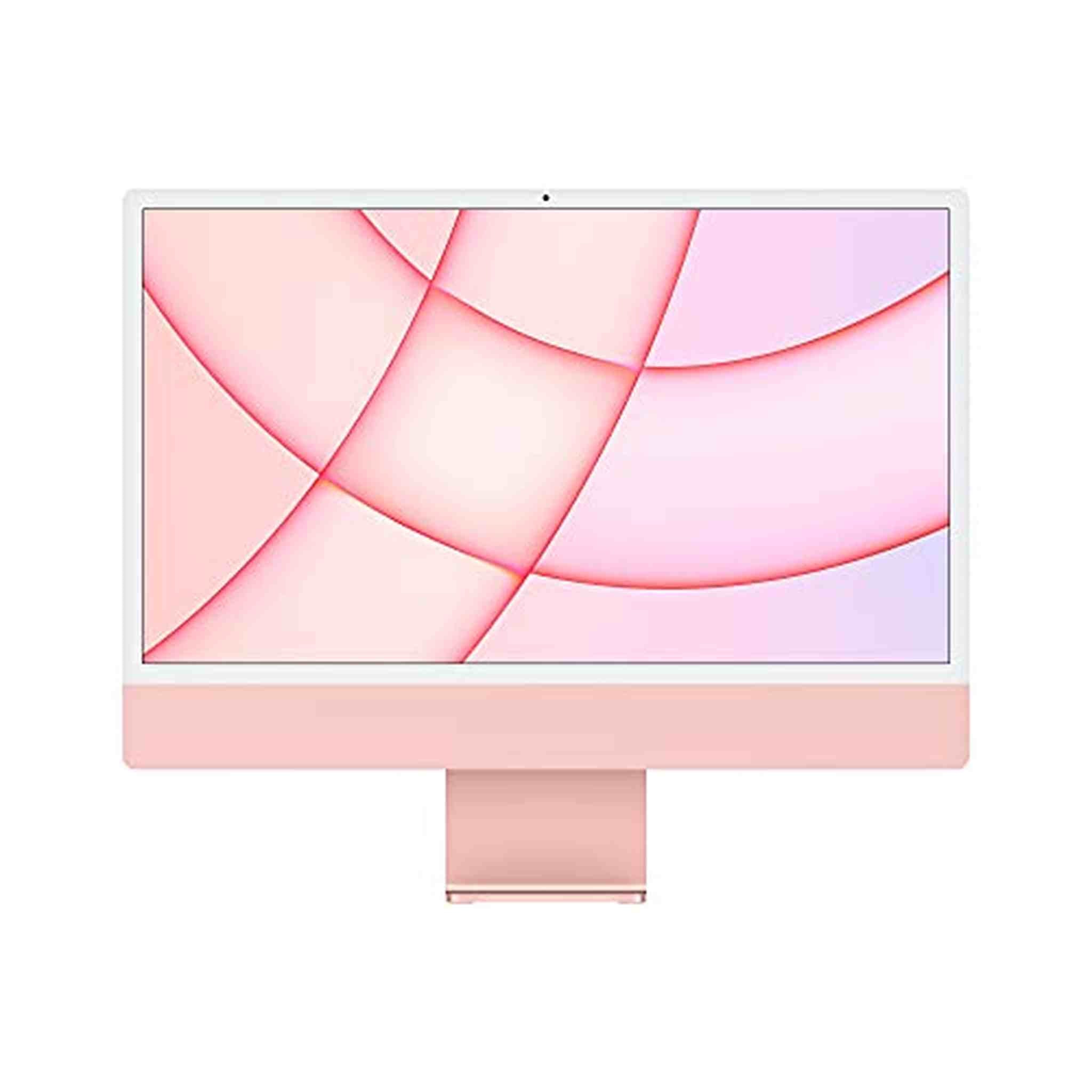 Apple iMac 24-inch, Apple M1 chip with 8-Core CPU and 8-Core GPU, 8GB RAM, 256GB - Pink Apple