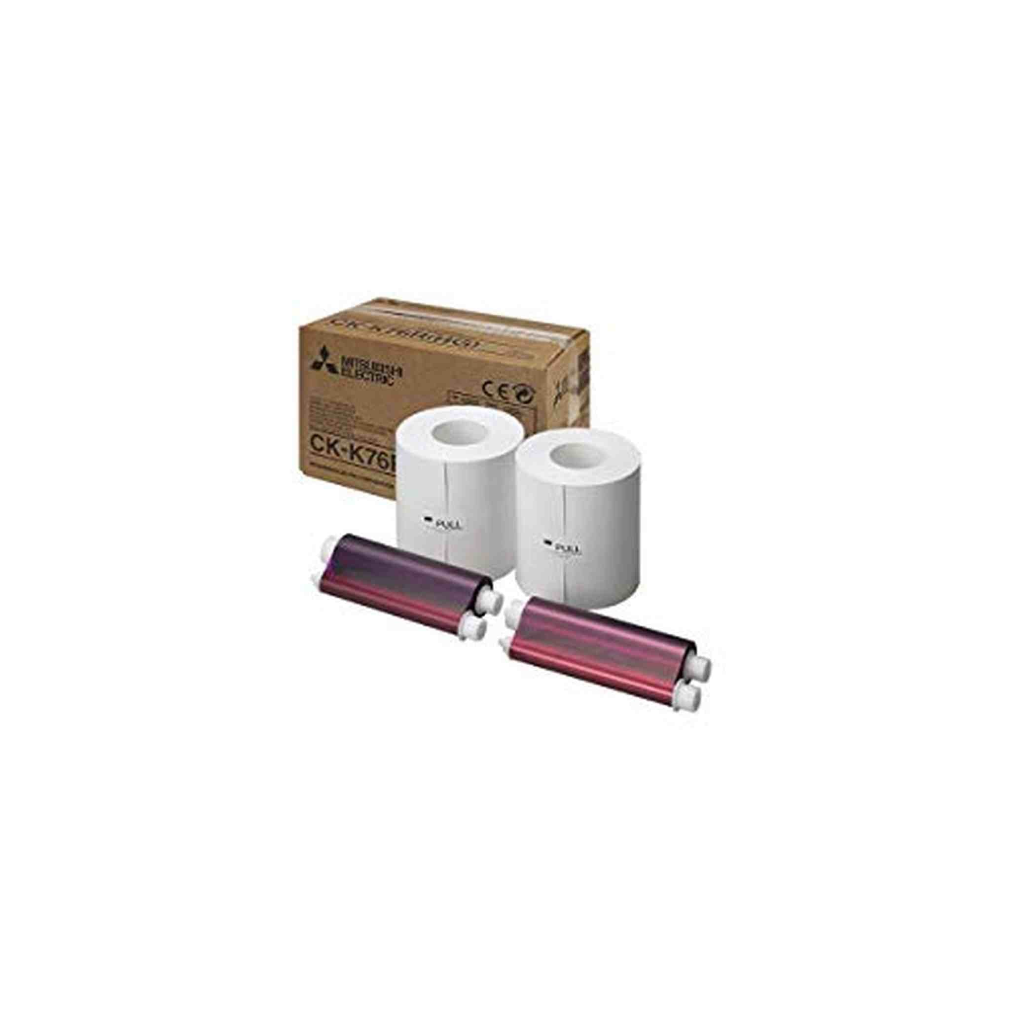 Mitsubishi CK-K76RHG 6" Paper & Ink Set for CP-K60DW-S Photo Printer, 4x6" 640 Prints/Roll Mitsubishi