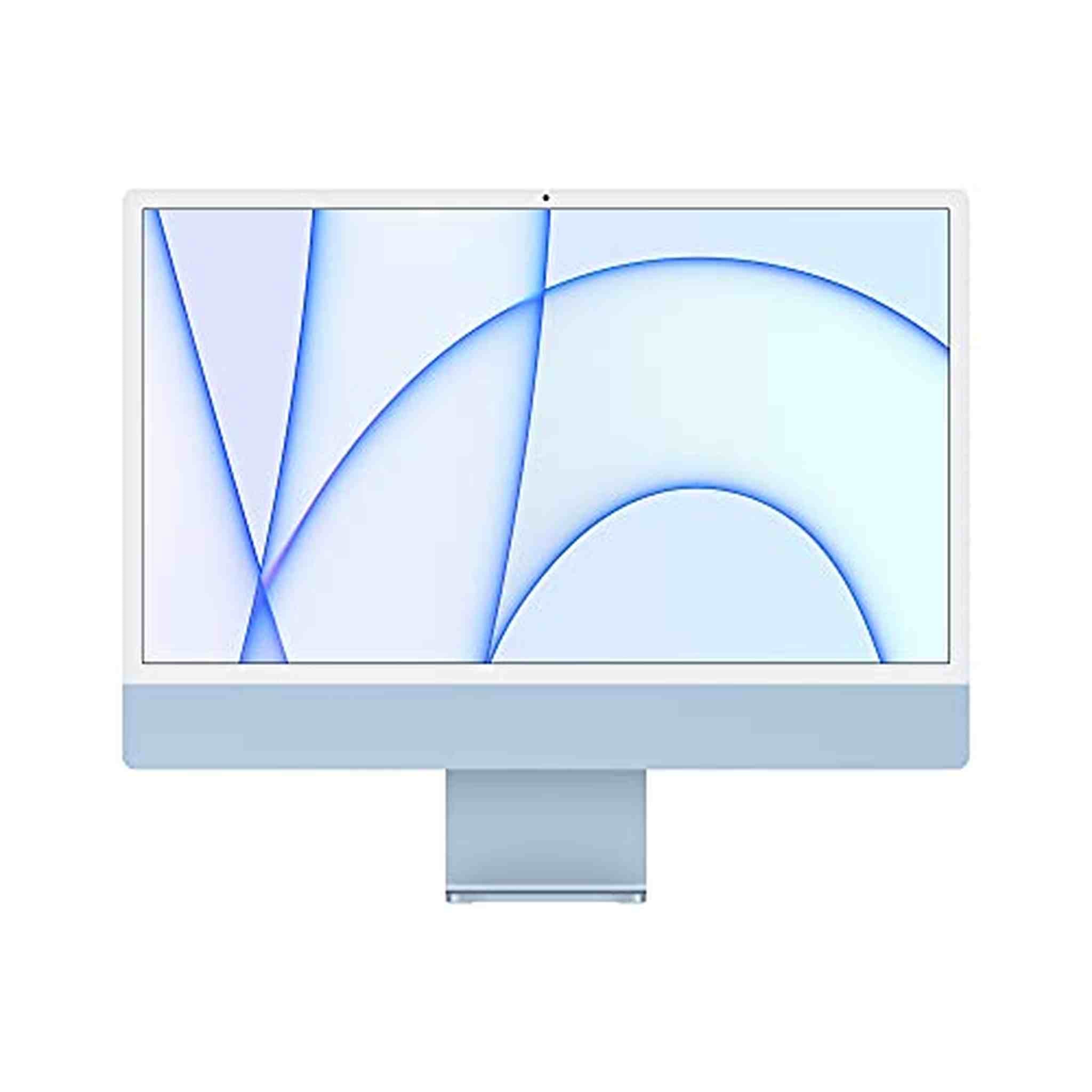 Apple iMac 24-inch, Apple M1 chip with 8-Core CPU and 8-Core GPU, 8GB RAM, 256GB - Blue Apple