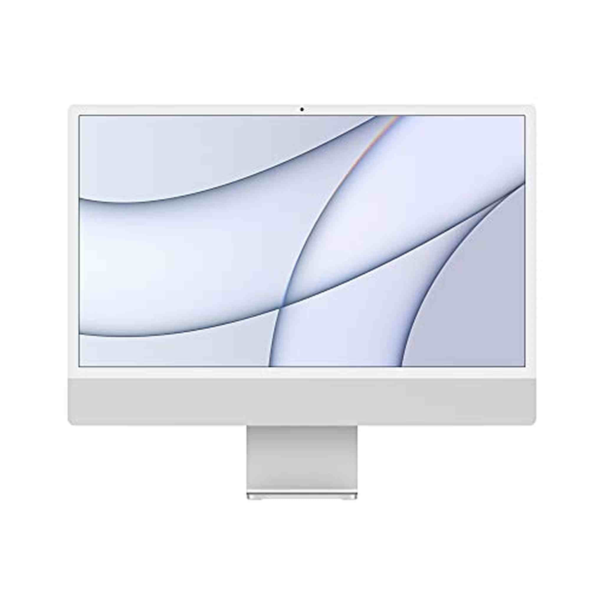 Apple iMac 24-inch, Apple M1 chip with 8-Core CPU and 8-Core GPU, 8GB RAM, 256GB - Silver Apple