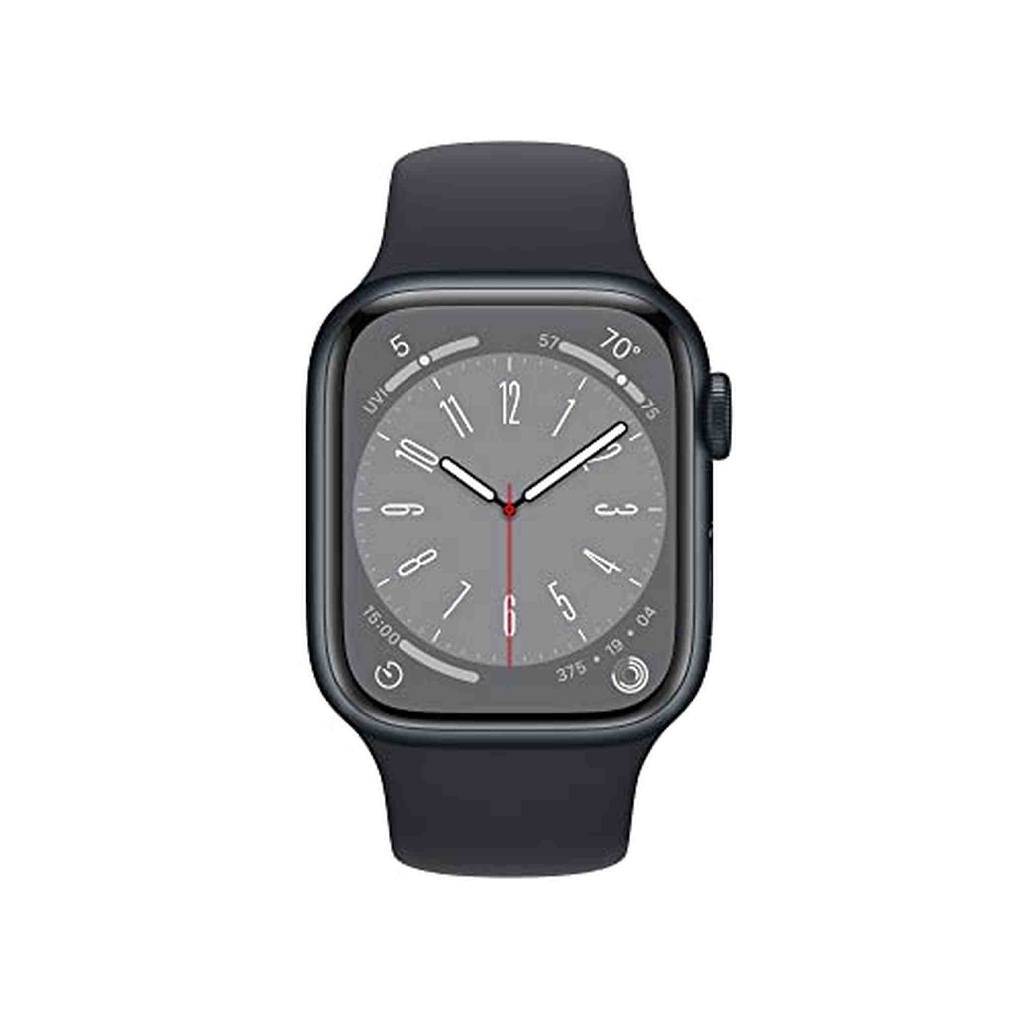 Apple Watch Series 8 GPS + Cellular 41mm Smart Watch w/ Midnight Aluminum Case with Midnight Sport Band - M/L. Apple