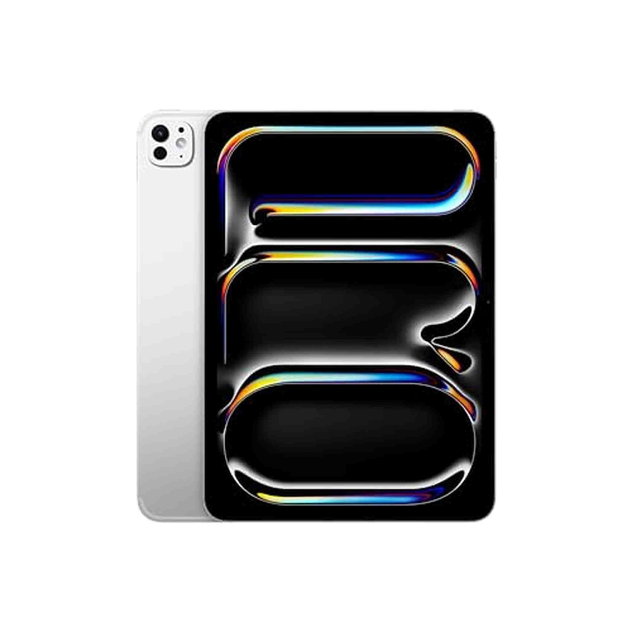 Apple iPad Pro 11-Inch M4 : Ultra Retina XDR Display - Nano-Texture Glass, 1TB, Landscape 12MP Front Camera/12MP Back Camera, LiDAR Scanner, Wi-Fi 6E + 5G Cellular with eSIM, Face ID - Silver Apple