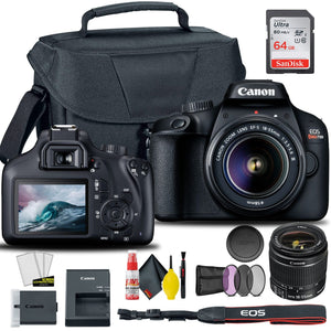 Canon EOS 4000D / Rebel T100 DSLR Camera with 18-55mm Lens 58mm Filters Intl Bundle Canon