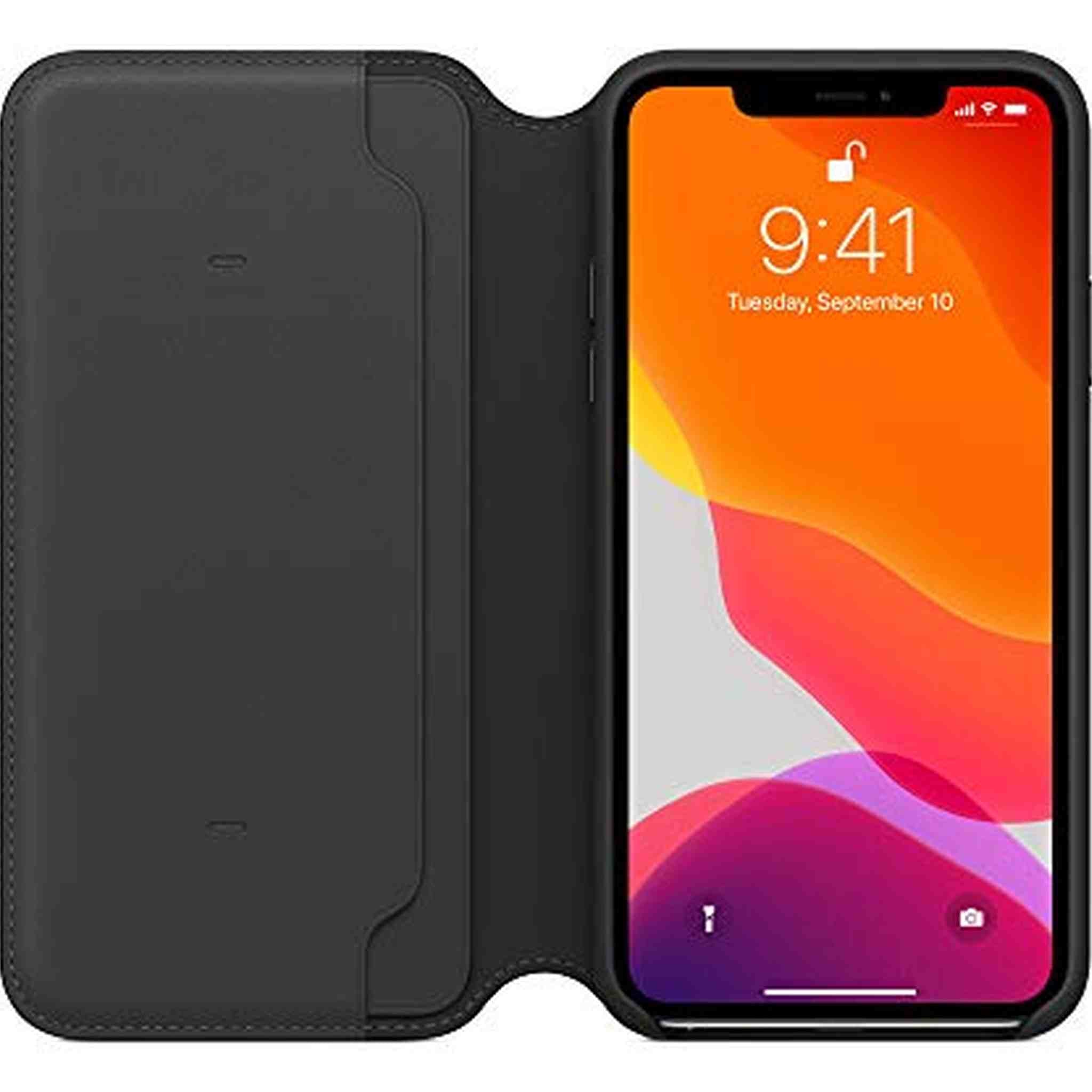 Apple Leather Folio for iPhone 11 Pro Max - Black - Refurbished Apple